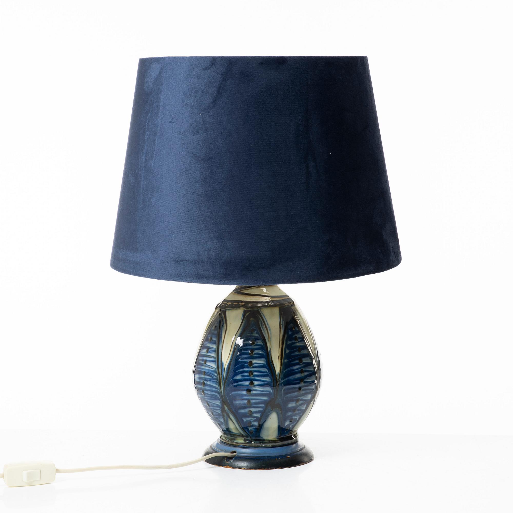 Herman Kähler, bordslampa, keramik, Danmark, 1900-talets andra kvartal.