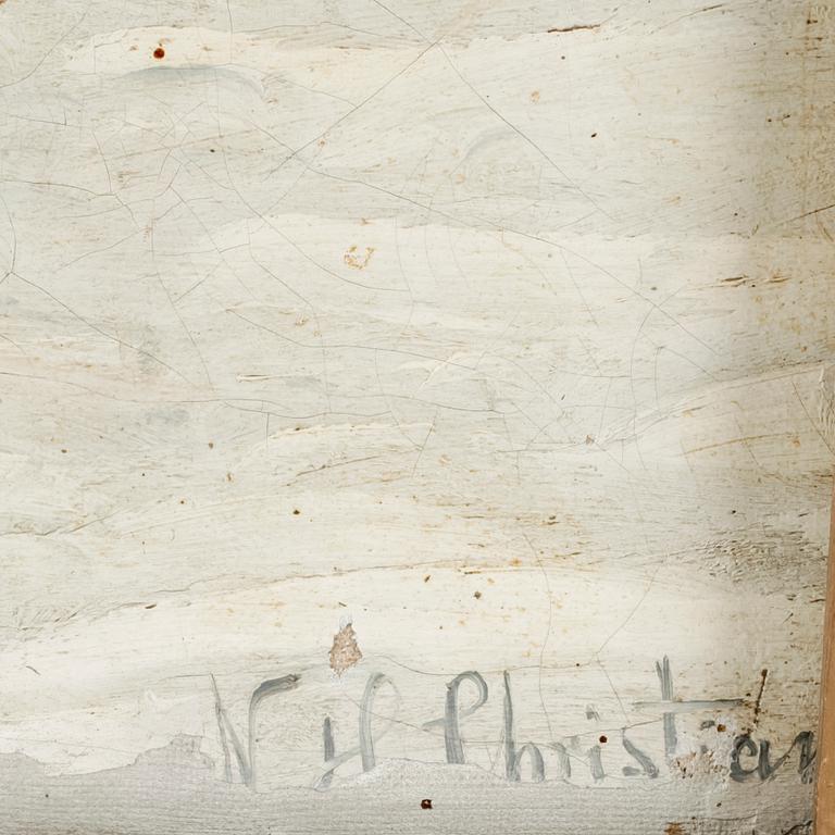NIELS PETER CHRISTIANSEN, olja på duk. Sign.