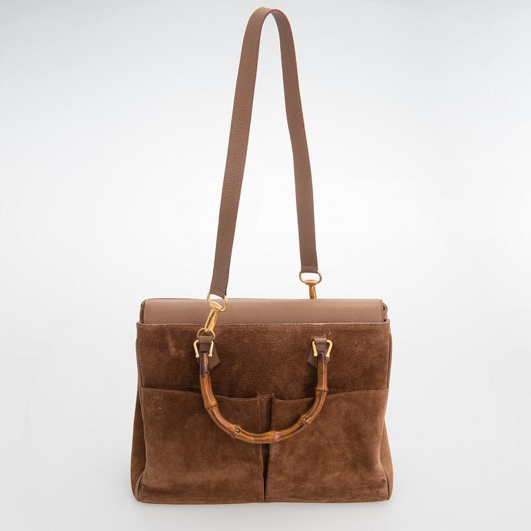Gucci, Bamboo Flap Tote Bag.