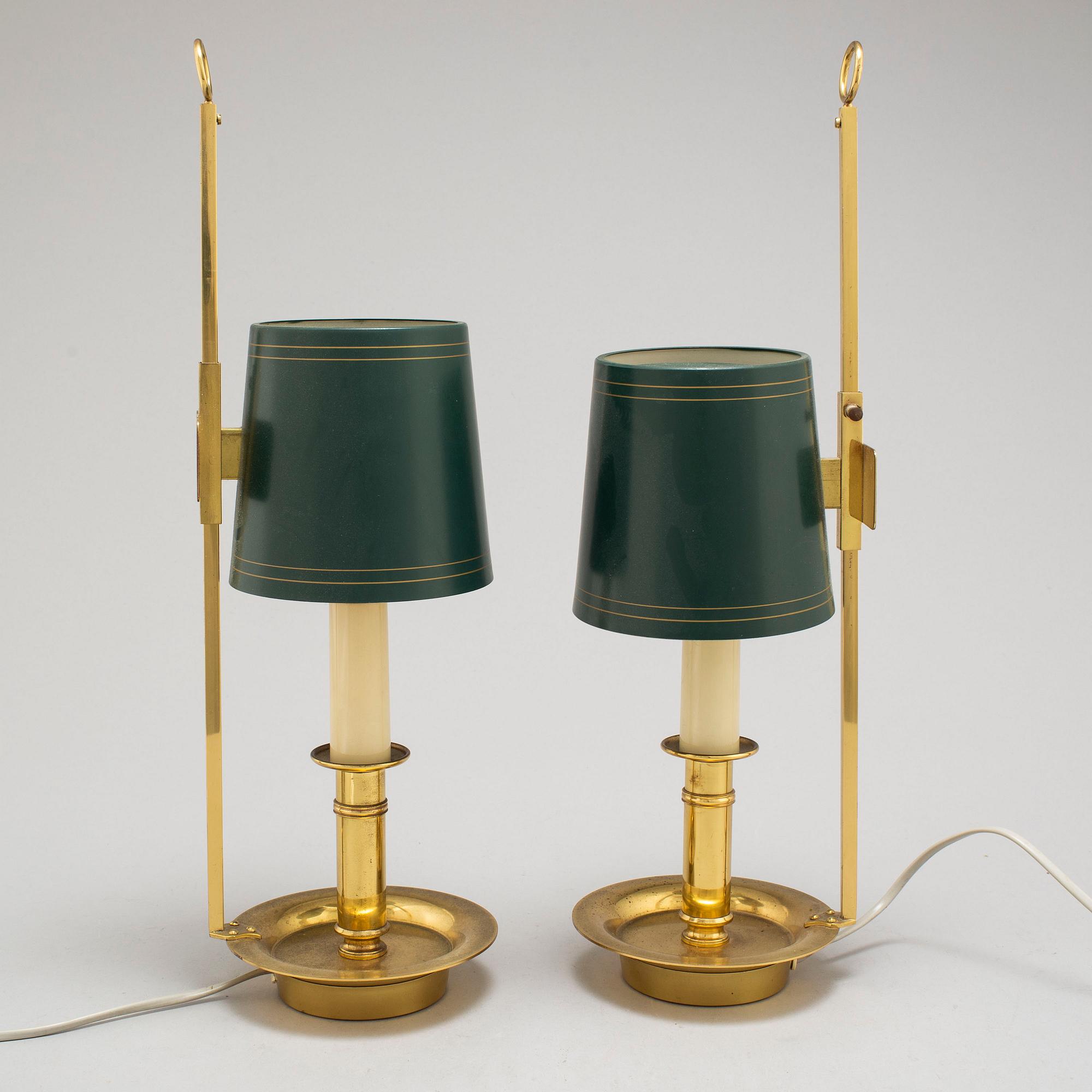 a pair of table/wall lamps from Th Valentiner, Denmark.