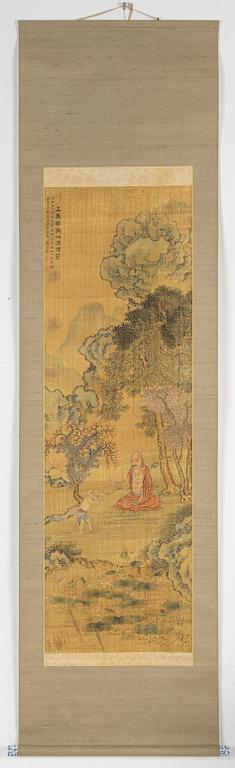 A scroll painting after Gu Jianlong (1660-1685), late 19th Century/early 20th Century.