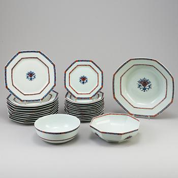 A 36 part porcelain service, Raynaud & Co, Limoges, end of the 20th century.