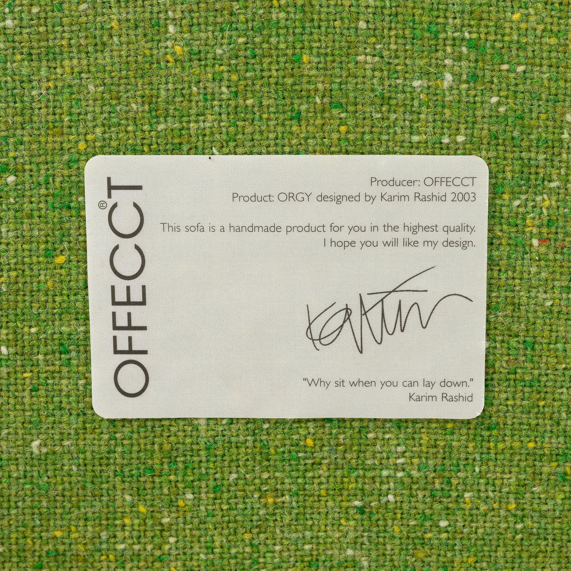 Karim Rashid, an 'Orgy' sofa with stool, from Offecct.