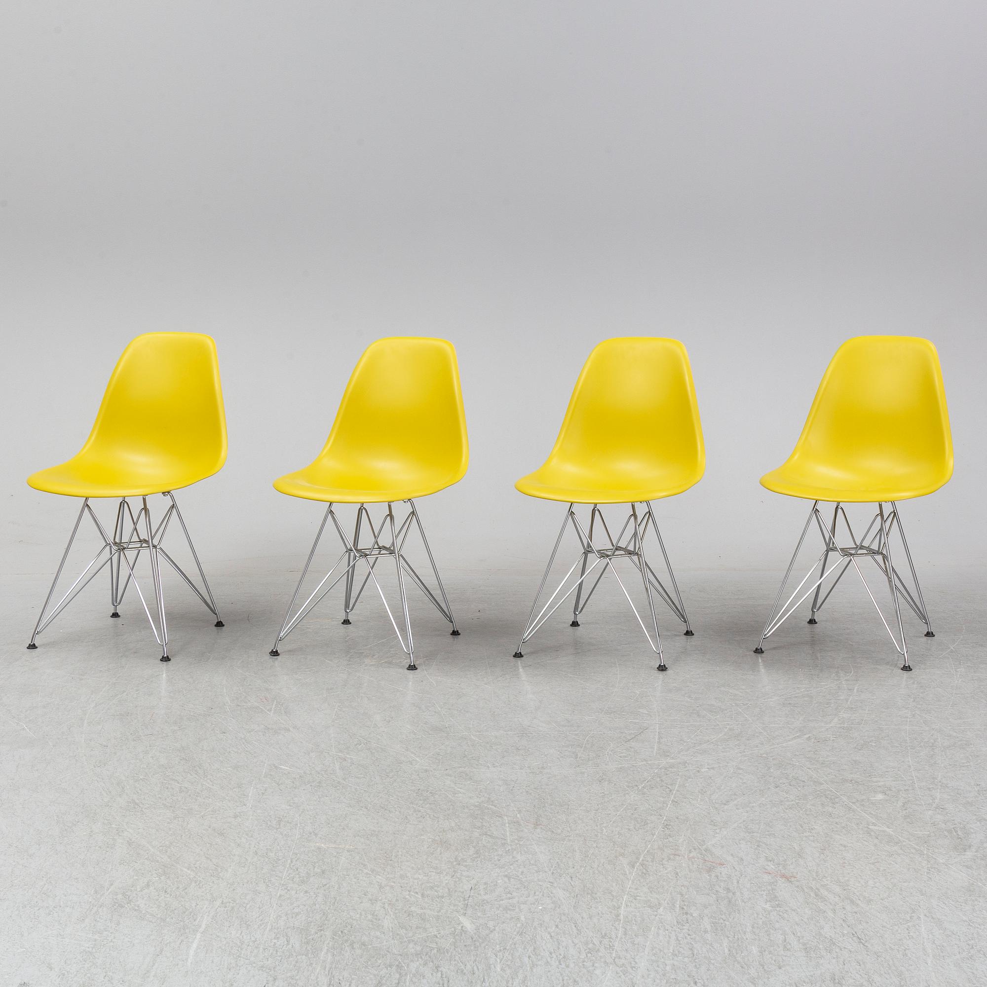 CHARLES AND RAY EAMES, six DSR chairs, Vitra, 2011.