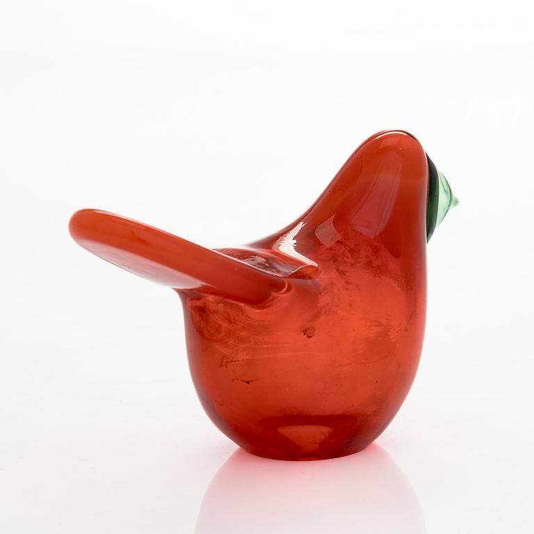 Oiva Toikka, Glass bird, "Flycatcher" signed Oiva Toikka Nuutajärvi Notsjö.