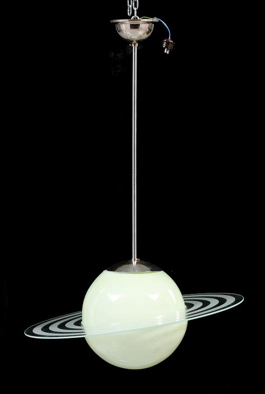 TAKLAMPA, Saturnusmodell, 1900-talets mitt, höjd 75 cm.