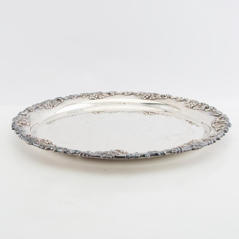 Trays 3 pcs of nickel silver, first half of the 20th century.
