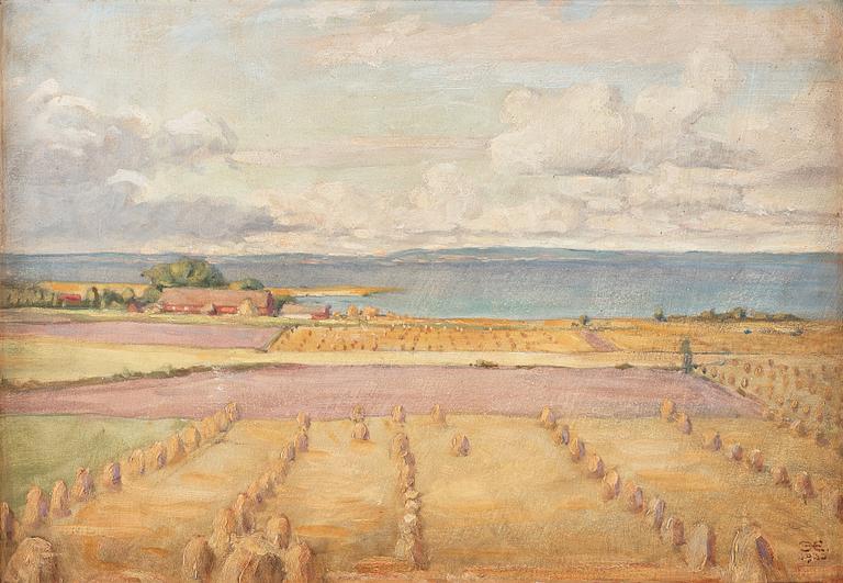 Prins Eugen, "Sädesfält mot Vättern", motiv från Örgården (Fields by lake Vättern, scene from Örgården).