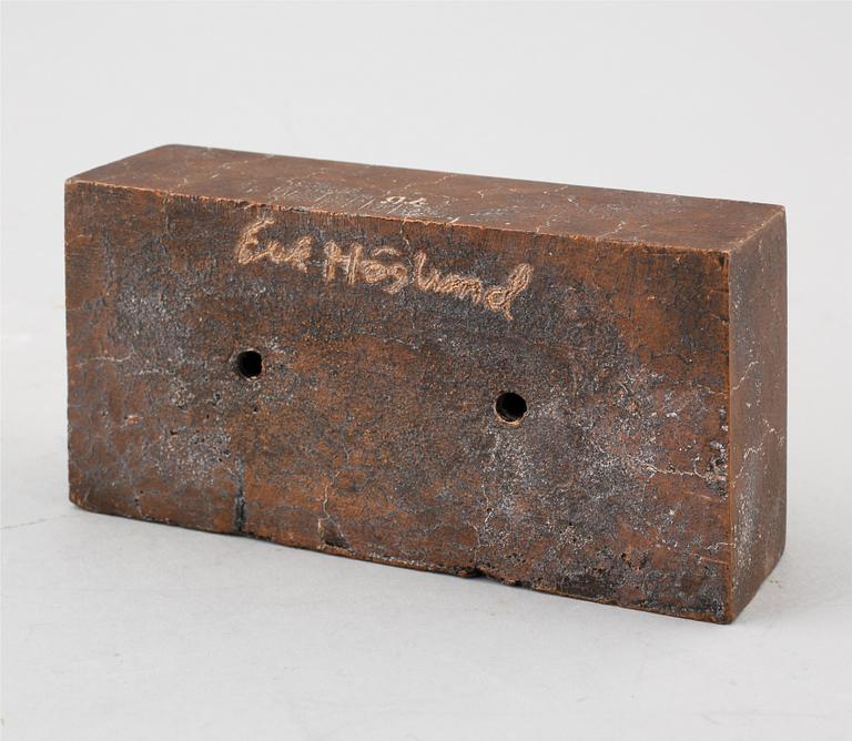 BOKSTÖD, brons, Erik Höglund, signerat, 1900-tal.