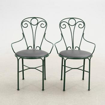 Garden chairs, a pair, 20th century.