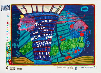 Friedensreich Hundertwasser, "Look at it on a rainy day (The Regentag portfolio)".