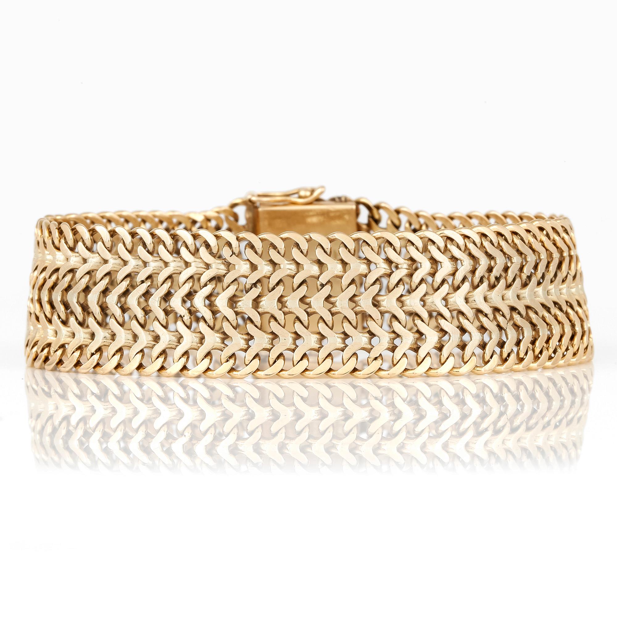 ARMBAND, Fors Haldor Vidar, Stockholm, 1966. 18K guld.