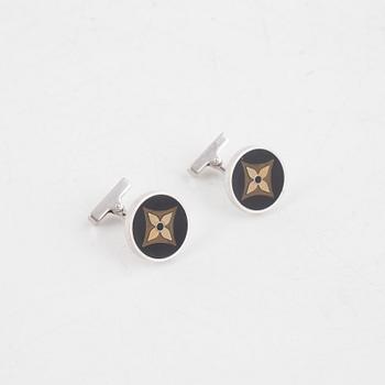 Louis Vuitton, cufflinks, sterling silver.