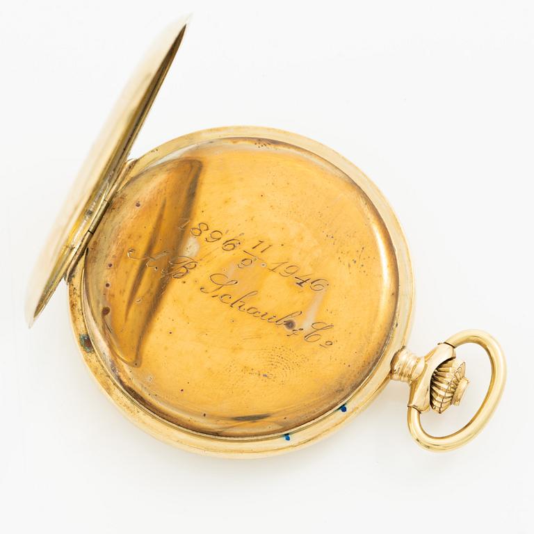 Tissot, "double signed", "O Rydén Malmö", pocket watch, hunter, 50 mm.