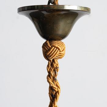 Harald Notini, taklampa, modell "10074", Arvid Böhlmarks Lampfabrik, Stockholm, 1930-tal.