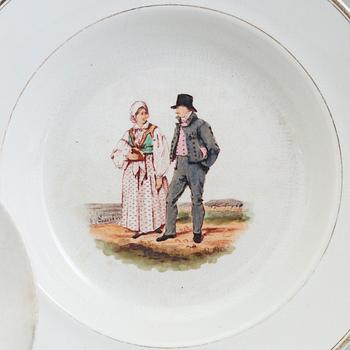 SERVIS, 51 delar, porslin, Rörstrand, svenska dräkter.