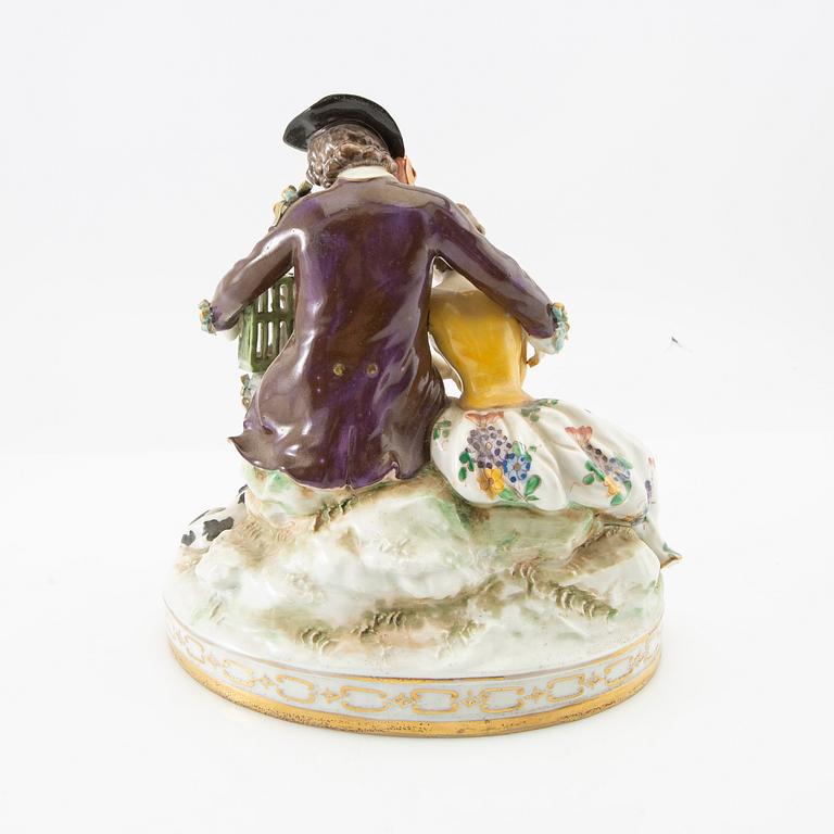 Figure Rudolstadt-Volkstedt early 20th century porcelain.