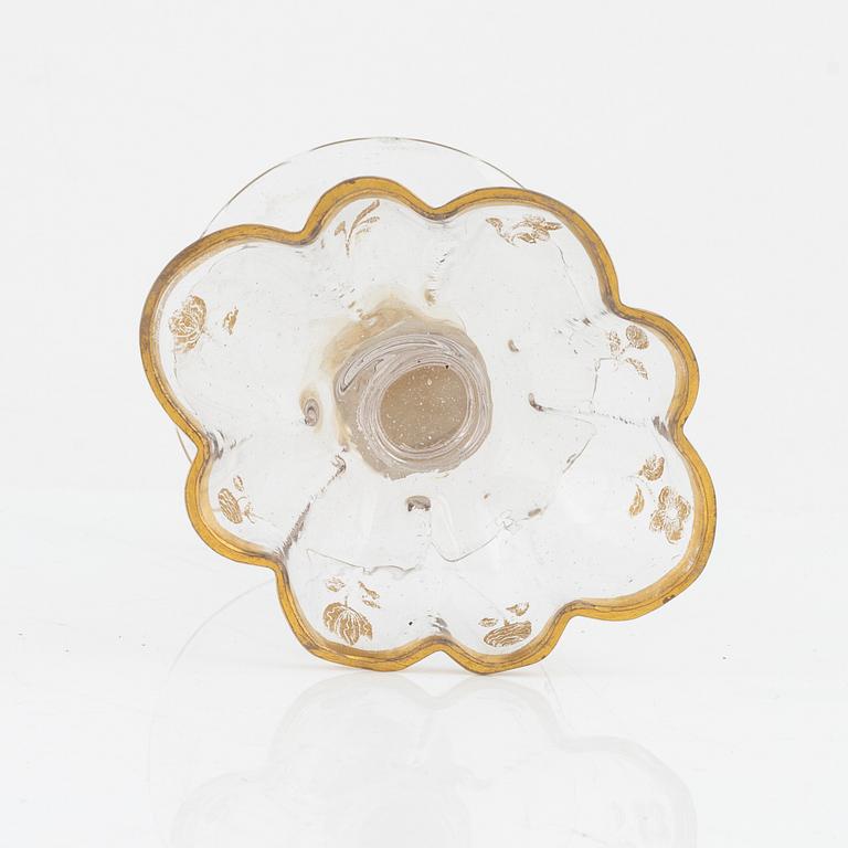 Uppsatsskål, glas, 1700-tal.