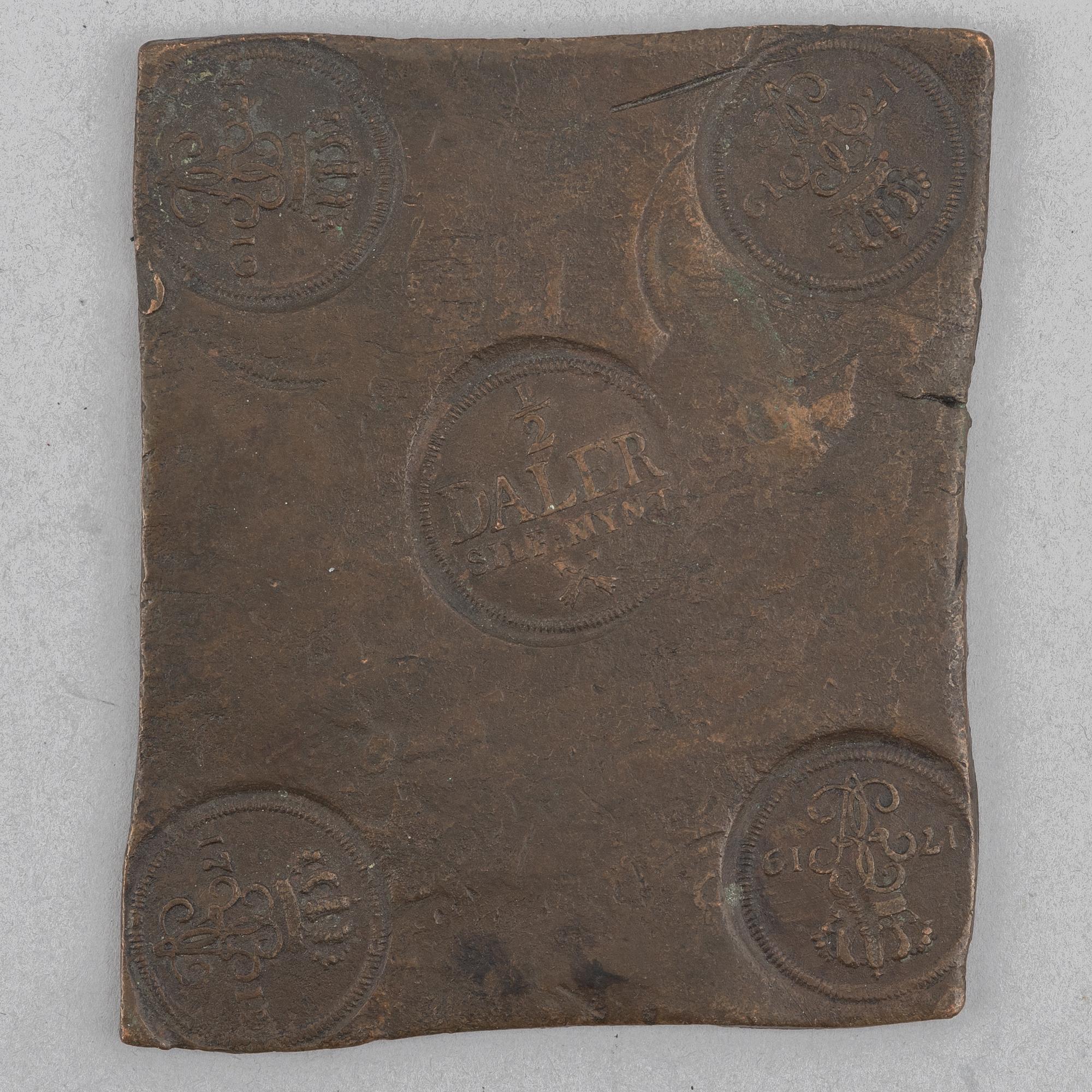 Ulrika Eleonora, plate coin, 1/2 daler, SM, Avesta 1719.