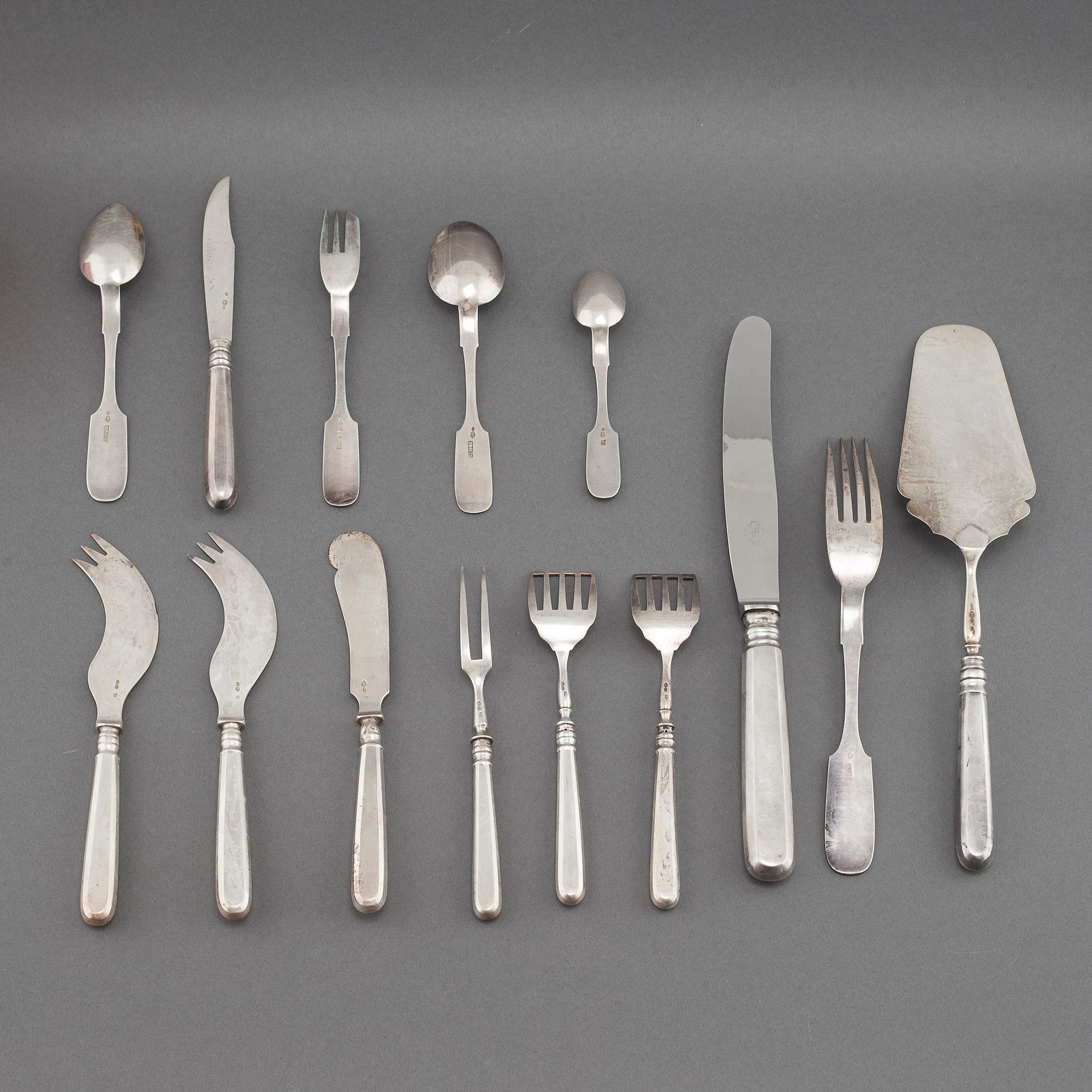 BESTICK, 68 st, silver, R Lange, Estland, 1900-talets första hälft.