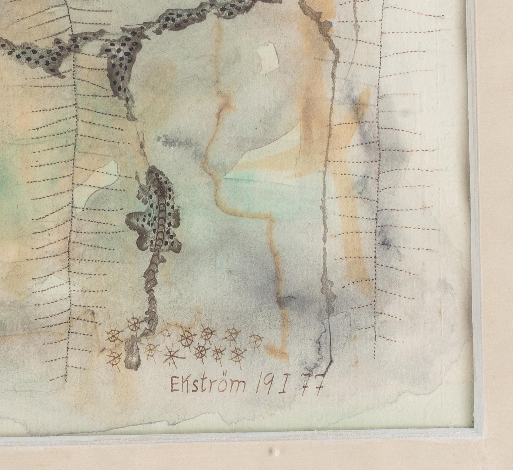 Thea Ekström, watercolour, signed Ekström and dated 19 I -77.