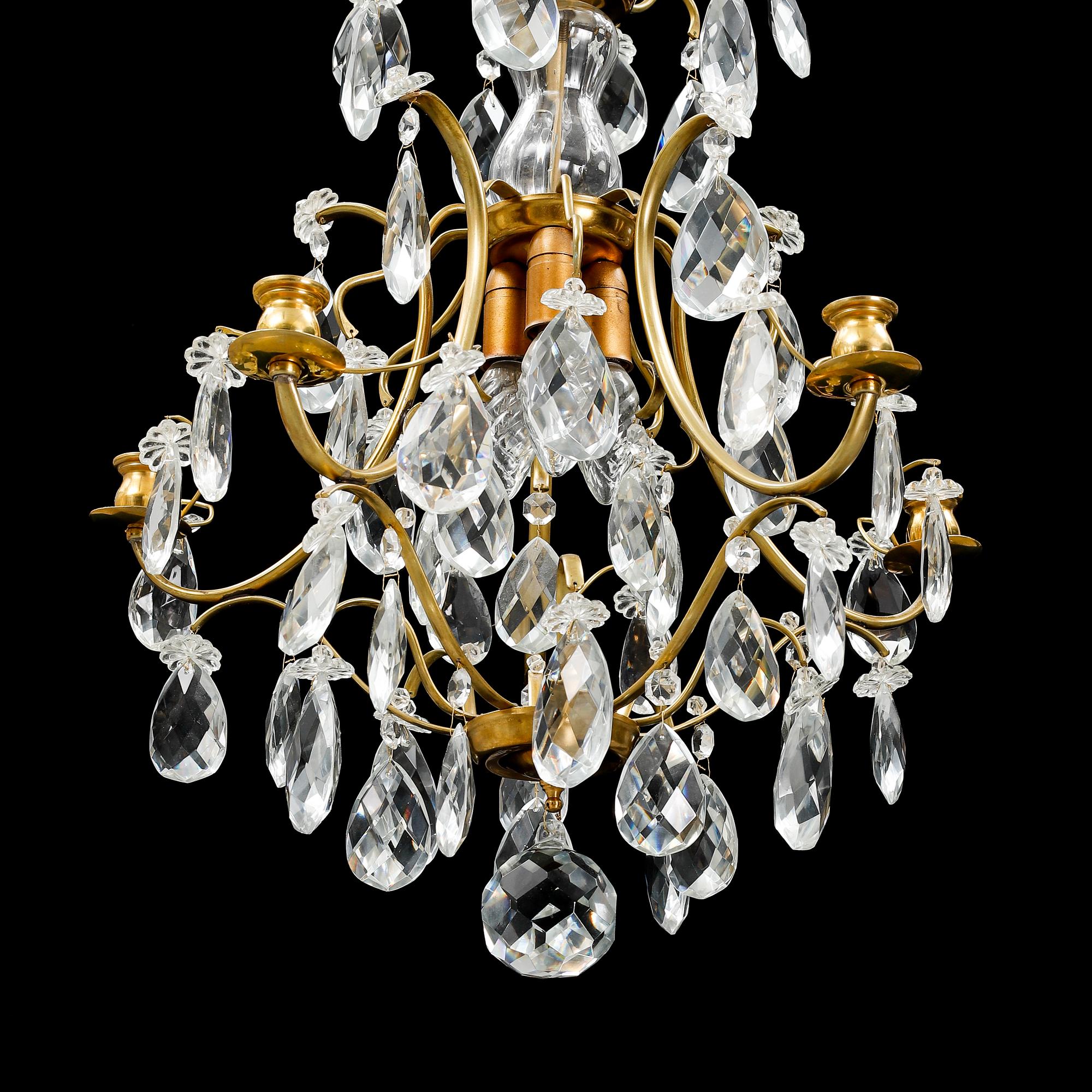 A second half of the 20th century baroque style chandeleir.