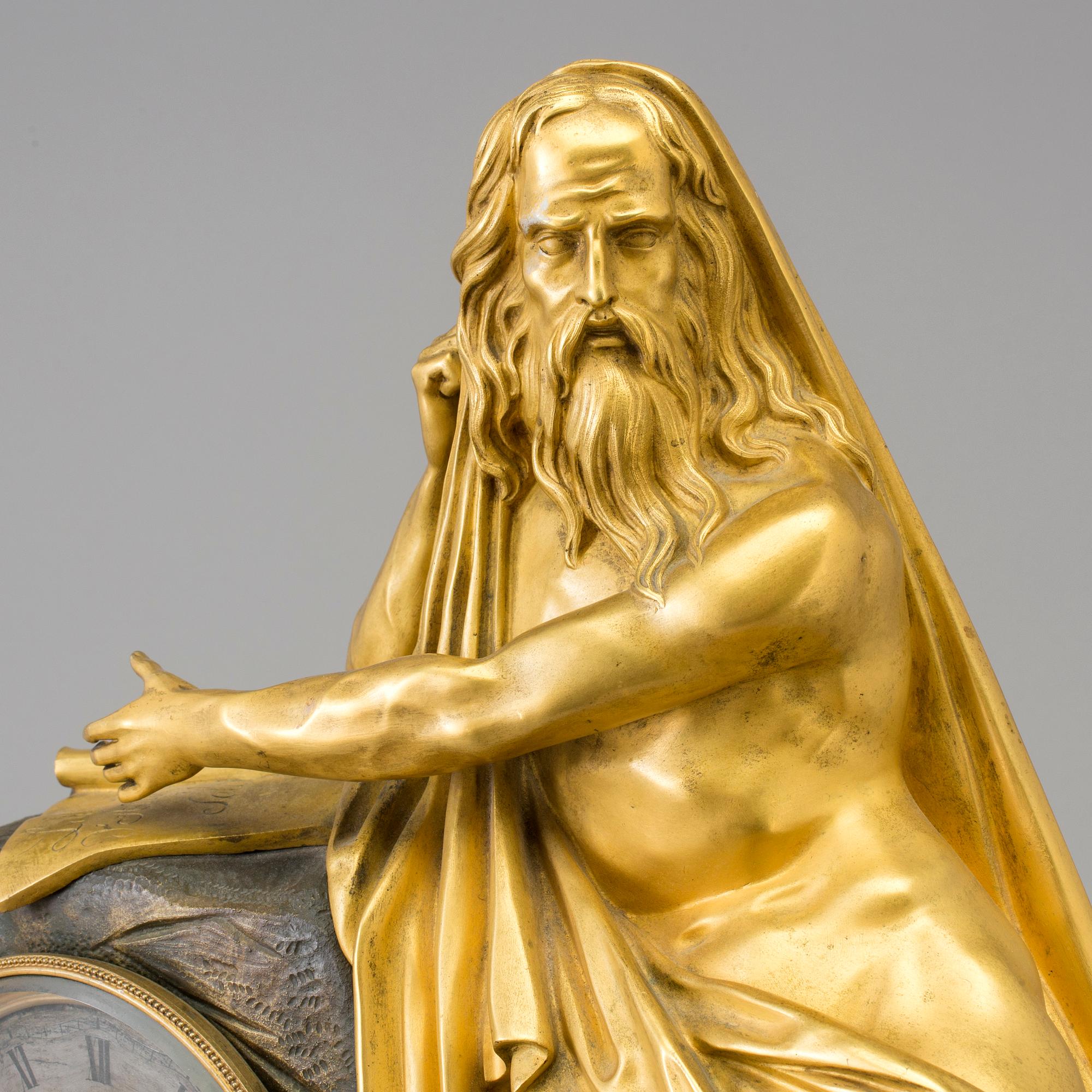 BORDSPENDYL, förgylld brons, Empire, Paris, Frankrike, 1800-talets första hälft.