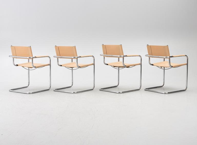 Four armchairs, end of the 20th century.