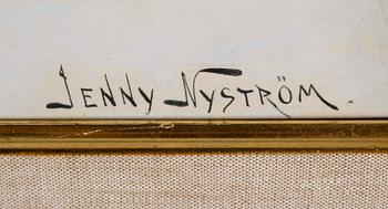 JENNY NYSTRÖM, akvarell, signerad.