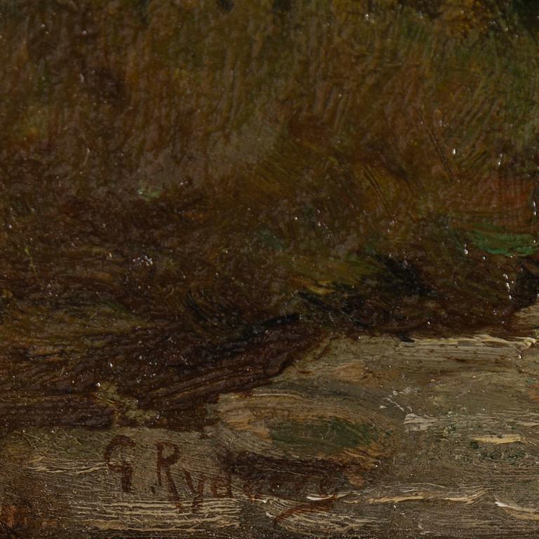 GUSTAF RYDBERG, oil on paper-panel, signed G. Rydberg.