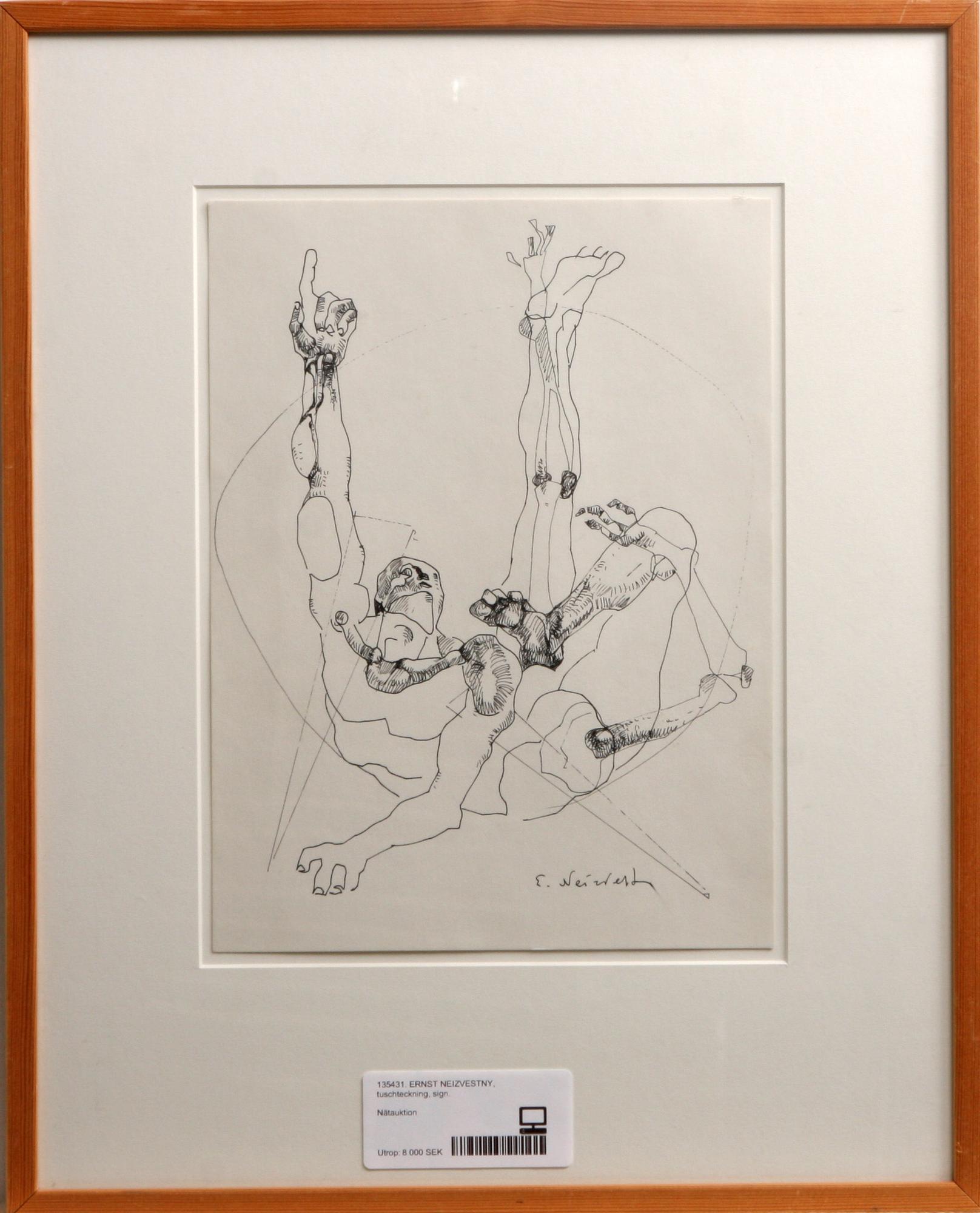 ERNST NEIZVESTNY, tuschteckning, sign.