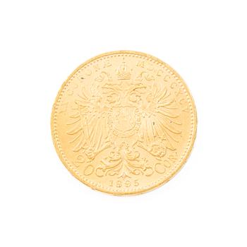 Gold coin, Austria-Hungary, 20 Corona, 1895.