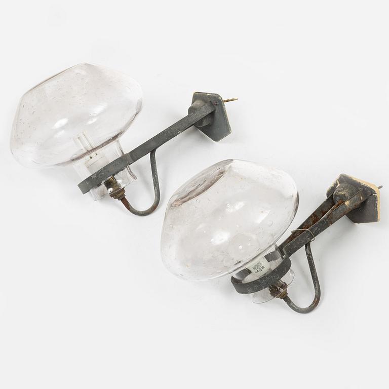 Vägglampor, ett par, Swedish Modern, ASEA, 1900-talets mitt.