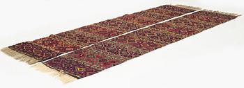 An antique part metal Malataya kilim, The Ottoman Empire, ca 340 x 153 cm.