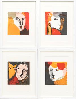 Camilla Pyk, a set of four lithographs signed and numbered.