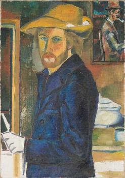 Carolus Enckell, öljy kankaalle, a tergo maalaus signeerattu,