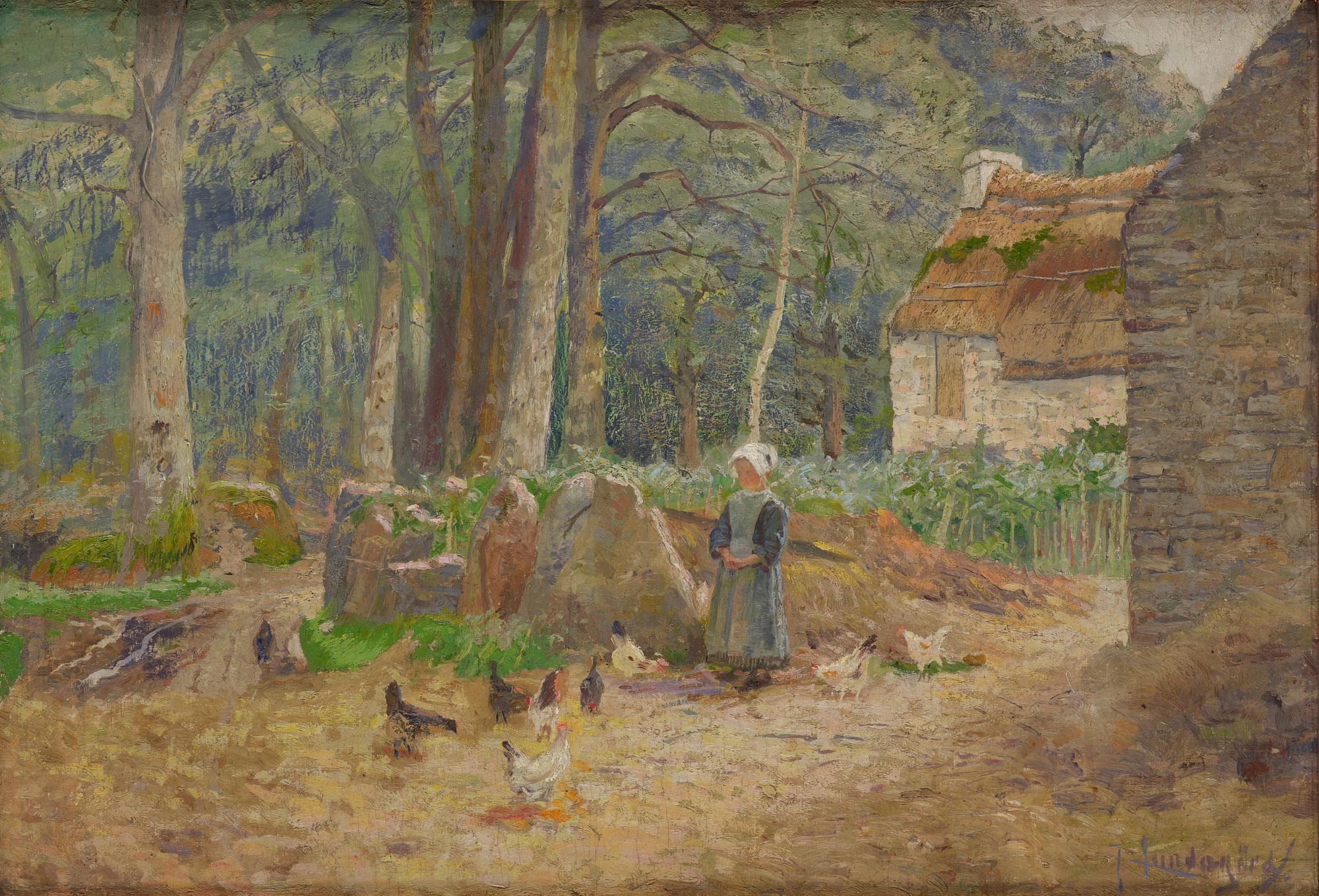 Justus Lundegård, Girl by a farm.