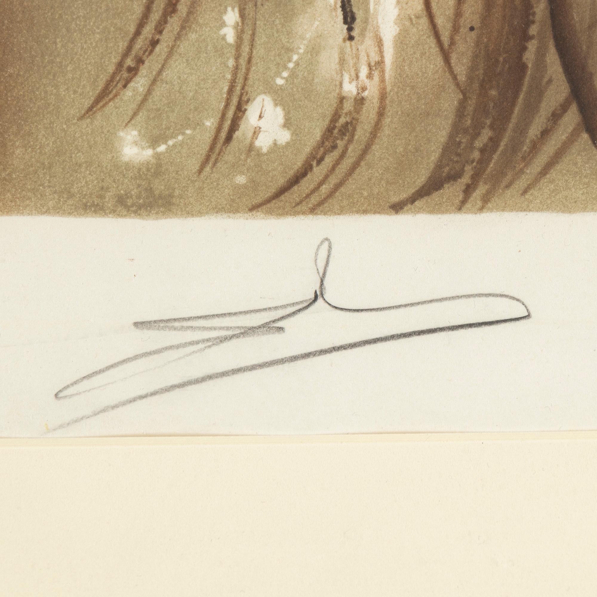 SALVADOR DALÍ, lithograph in colours, signed and numbered 15/250.