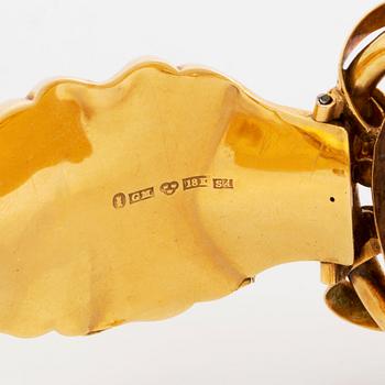 Armband 18K guld med en fasetteslipad ametist, G Möllenborg.