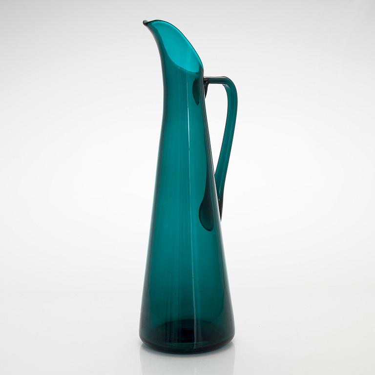 Nanny Still, A set of mid 20th century  jug and 6 goblets, T/335, for Riihimäki Glasswork. In production 1950-1970.