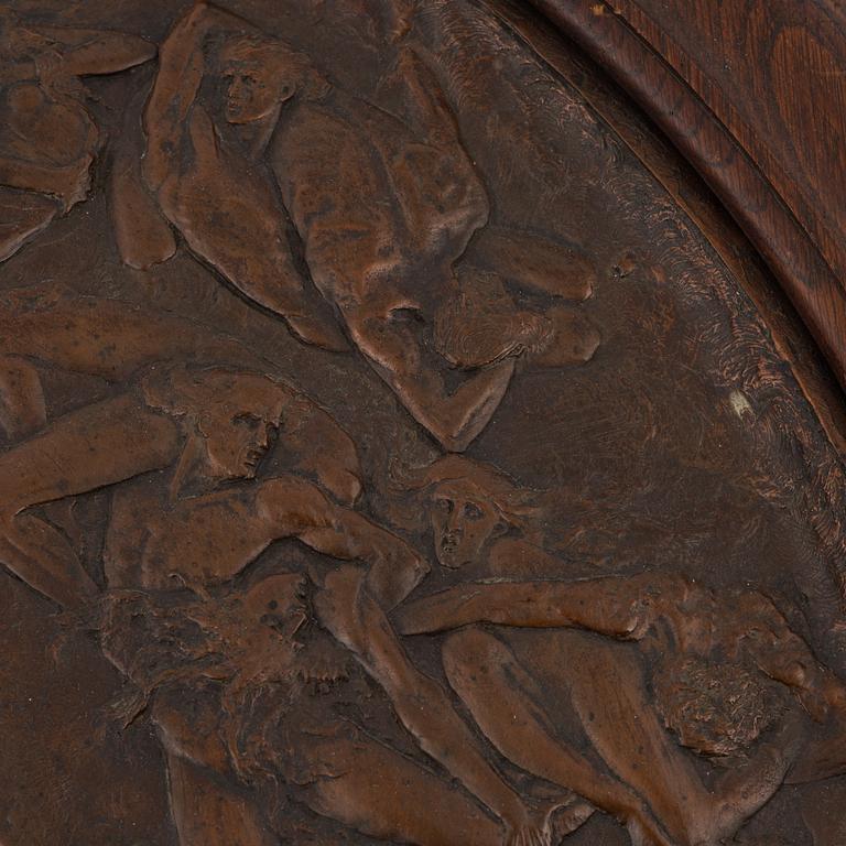 Kopparplåt med ram, omkring år 1900.