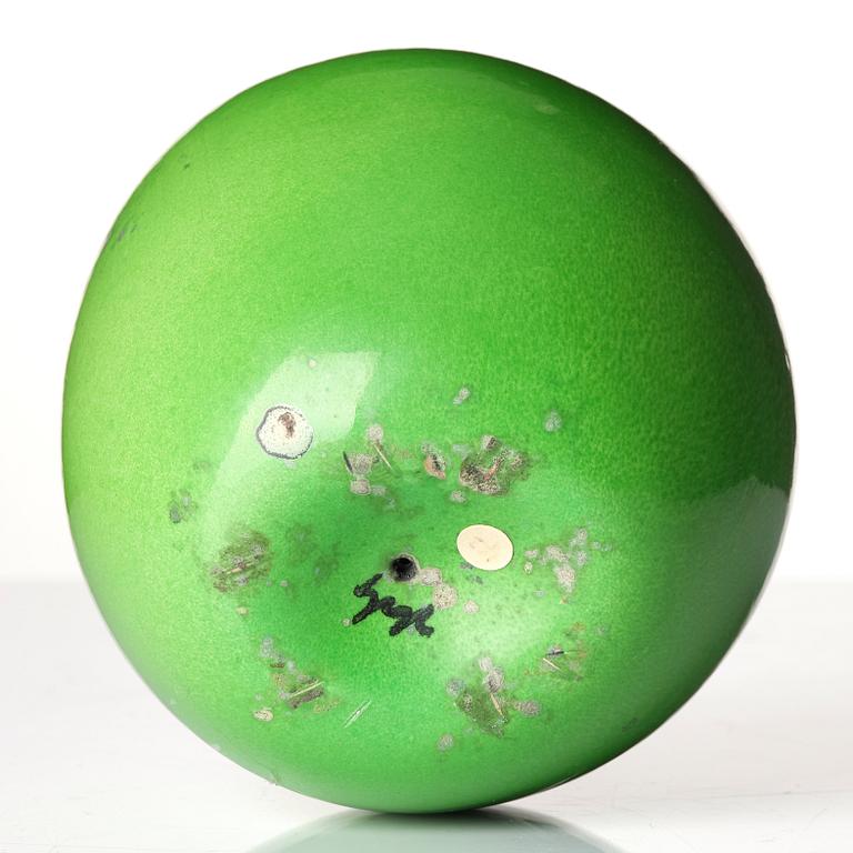 Hans Hedberg, a faience sculpture of  an apple, Biot, France.