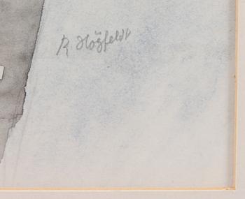 ROBERT HÖGFELDT, akvarell, sign.
