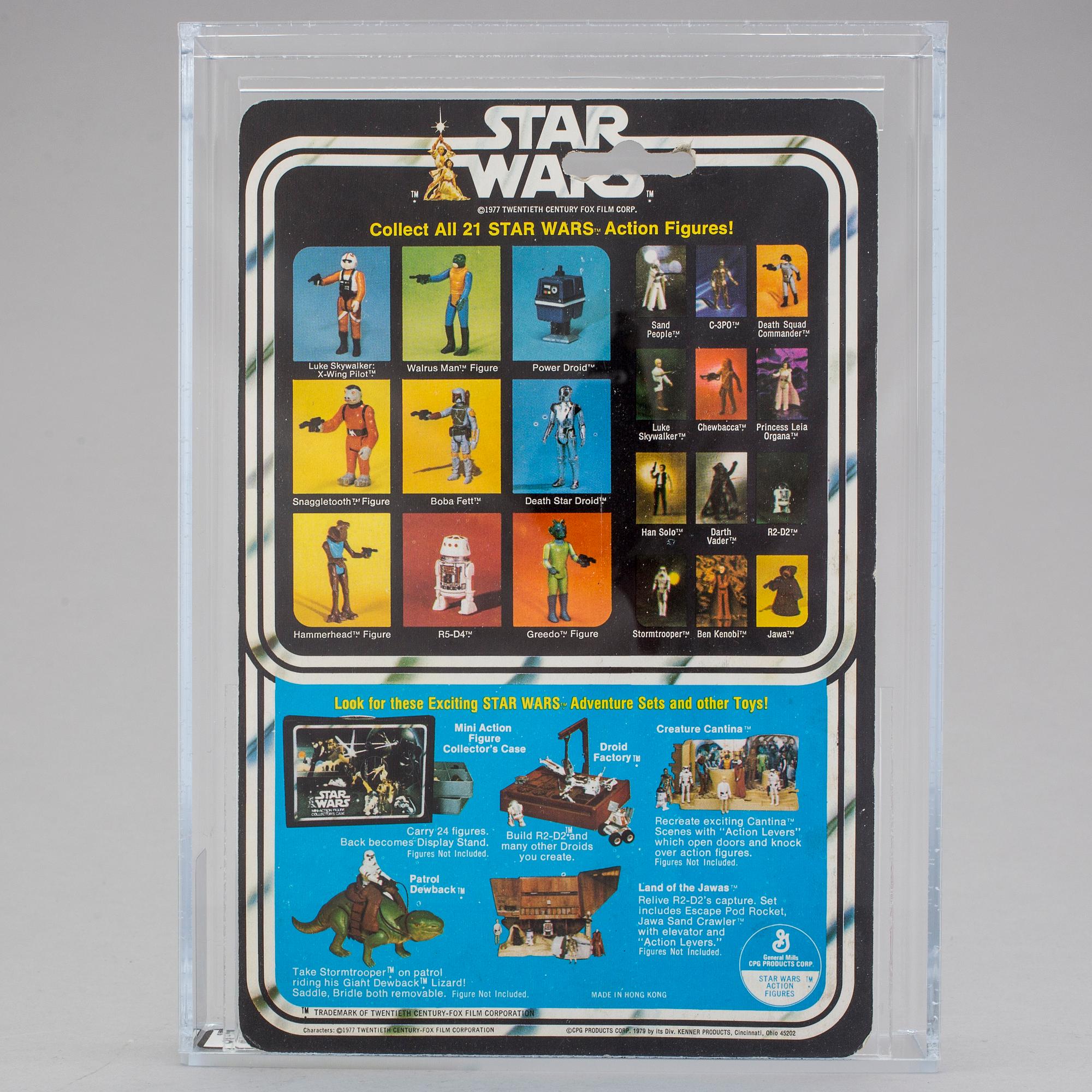 STAR WARS, Death Star Droid 21 back-A AFA80 NM, Kenner 1979.
