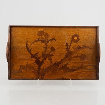 Emile Gallé, bricka, Art Nouveau, Frankrike, 1800-talets slut.