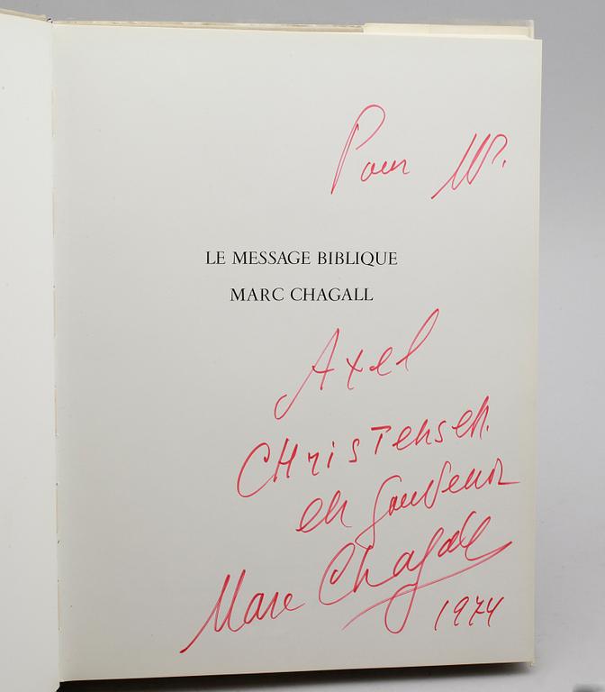 BOK, "Le Message biblique Marc Chagall", Fernand Mourlot, Paris, signerad.