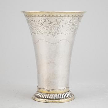 A silver beaker by Nils Tornberg, Linköping 1810.