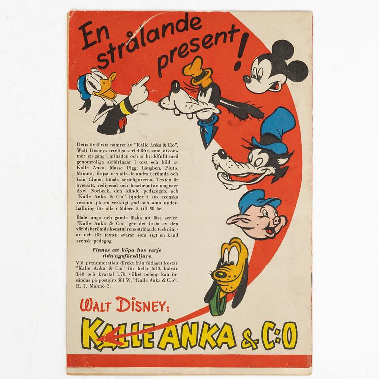 Serietidning, Kalle Anka & Co, nr 1, 1948.