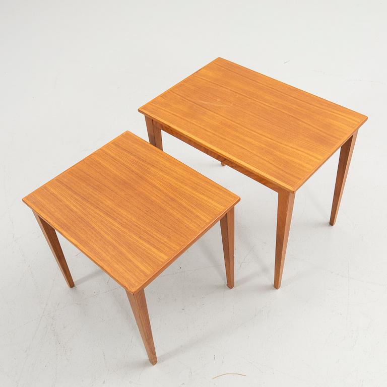 Game table, 2 pieces, mid-20th century.