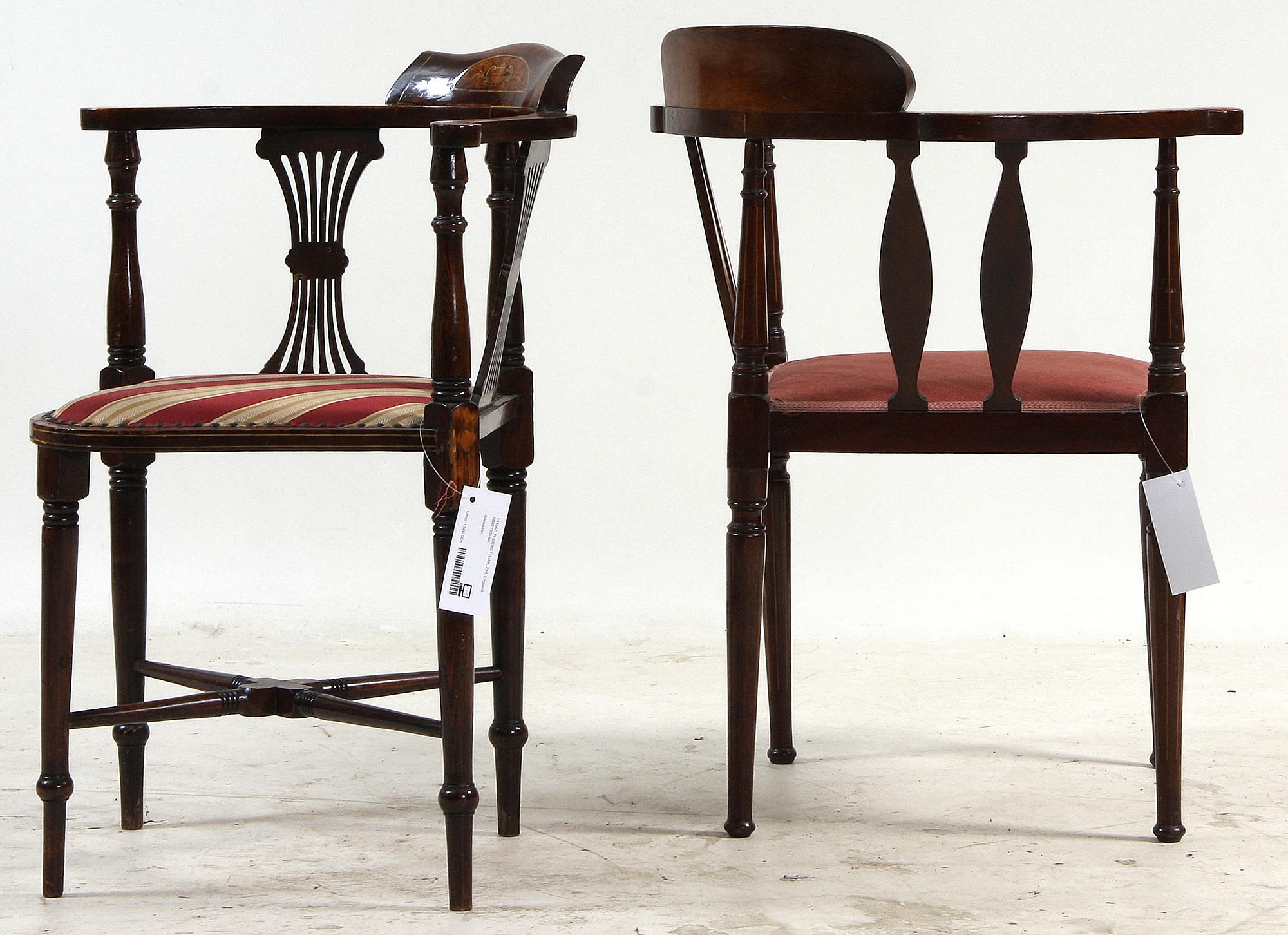 PUDERSTOLAR, 2+1, England, 1800/1900-tal.